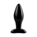 Black medium-sized tapered silicone plug with a wide base for secure and comfortable use.
