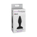 Packaging of Anal Fantasy Mini Silicone Plug in black, showing the product image and branding on a white box.