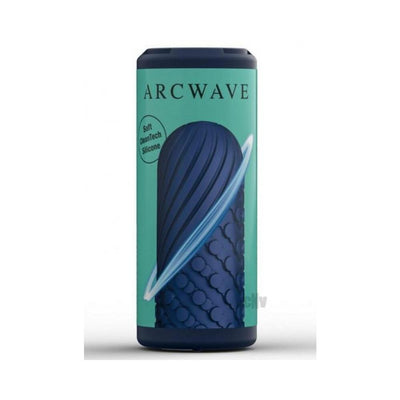 Arcwave Ghost Blue textured reversible stroker in sleek cylindrical packaging with soft CleanTech silicone label.