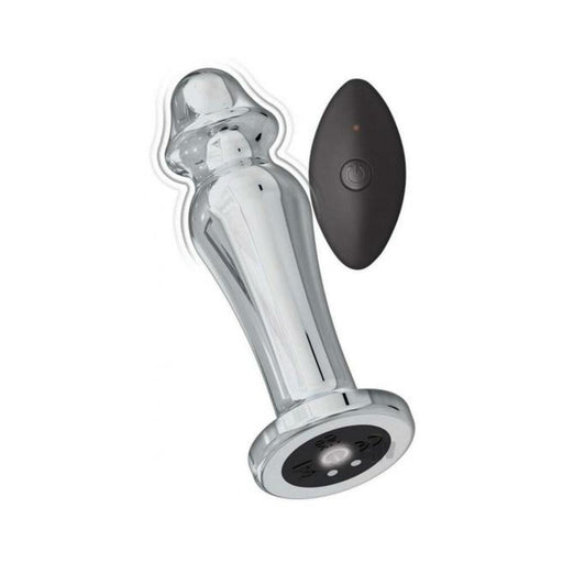 Ass-sation Remote Vibrating Metal Anal Lover Silver - SexToy.com