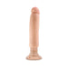 Beige 11-inch realistic vibrating dong with suction cup base and adjustable speed dial on white background.