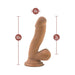 Beige 6.5 inch realistic dildo with 1.5 inch diameter and 5 inch insertable length, featuring a suction base.
