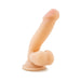 Beige 6.5 inch realistic dildo with suction base and flexible design for comfortable use