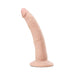 Realistic 7-inch flexible dildo with suction cup base in natural skin tone.