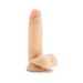 Realistic 7-inch flesh-toned dildo with flexible base and suction cup for hands-free use.
