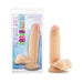 7-inch realistic dildo with flexible spine and soft dual-density texture, shown in packaging and standalone.