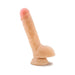 Realistic 9-inch flesh-toned dildo with suction base and flexible design for natural feel and comfort