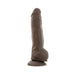 Au Naturel Big Boy Vanilla 10-inch dual density dildo with suction cup base in a natural brown tone.