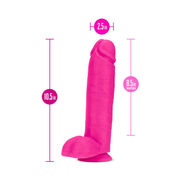 Au Naturel Bold Huge Dildo 10 In. Pink - SexToy.com
