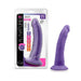Purple 7-inch Au Naturel Bold Jack dildo with suction cup base shown in and out of packaging.