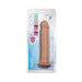 Au Naturel Carlos Dong 9-inch mocha realistic dildo with suction cup base in clear retail packaging.