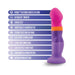 Colorful Avant D3 Summer Fling silicone toy with suction cup base and key features listed alongside.