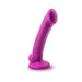 Ergonomically curved violet silicone toy with suction base from Avant D9 Ergo MINI collection.