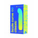 Packaging box of Bcute Curve Infinite Classic rechargeable bullet vibrator in blue and yellow with product silhouette and branding.