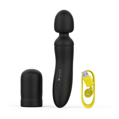 B Swish Bthrilled Premium Mini Wand Noir - SexToy.com