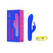 Blue Bwild Infinite Classic Bunny vibrator with USB charging cable and colorful packaging box.