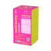 Bright pink and yellow packaging box for Bwild Bunny Classic intimate massager with product details and travel care message.