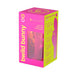 Bright pink and yellow packaging of Bwild Infinite Classic Limited Edition Bunny with product details and visible charging cable inside.