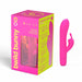 Bright pink Bwild Infinite Classic Limited Edition Bunny vibrator with packaging highlighting features and dual motor design.