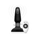 Black silicone rimming plug with rotating beads and wireless remote control for customizable stimulation.