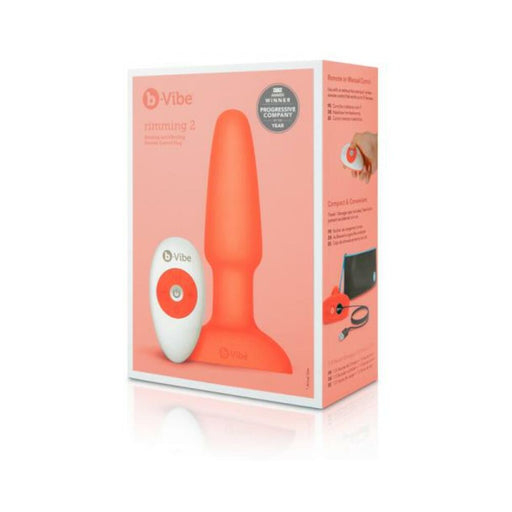 B-vibe Rimming Plug 2 Orange - SexToy.com
