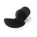 Black B-Vibe Snug Plug 7 made of smooth silicone with a tapered base and ergonomic handle for comfortable use.