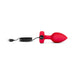 B-vibe Vibrating Heart Rechargeable Remote-controlled Anal Plug With Heart-shaped Jewel Base M/l Red - SexToy.com