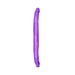 Purple double-ended dildo with realistic texture and flexible design, 16 inches long for shared pleasure.