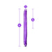 Purple double-ended dildo with textured design, measuring 16 inches total length and 1.5 inches in width.