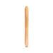 Beige double-ended dildo with textured surface and pronounced heads on both ends, 18 inches total length.