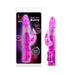 Purple B Yours Beginner's Bunny vibrator with rotating beads and clitoral stimulator shown in packaging and separately.