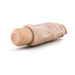 Beige realistic textured vibrator with twist dial base, designed for multispeed vibrations and waterproof use.