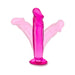 Purple translucent 6-inch suction cup dildo with realistic texture and flexible shaft on white background.