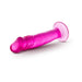 Purple translucent 6-inch suction cup dildo with realistic texture and smooth base on white background.