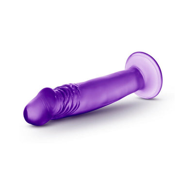 Purple 6-inch realistic dildo with suction cup base, made from soft, body-safe PVC.