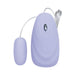 Lavender B12 bullet vibrator with attached wired remote control for adjustable vibration settings.