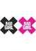 Bad Girl X Pasties 2 Pairs 1 Black, 1 Pink | SexToy.com