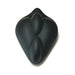 Black silicone double-bump stimulation cushion with a flat base for dildo support and added comfort.
