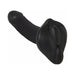 Black silicone BumpHer sleeve with double-bump design for enhanced strap-on comfort and stimulation.
