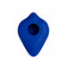 Midnight blue silicone BumpHer sleeve with double-bump design and central hole for strap-on enhancement.