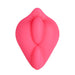 Sweet pink silicone BumpHer sleeve with double-bump design for enhanced strap-on comfort and stimulation.