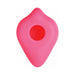 Pink silicone sleeve with a central hole and contoured shape for enhanced comfort and stimulation.