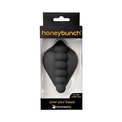 Black silicone Honeybunch grind pad by Banana Pants in clear retail packaging with yellow branding and product details.