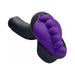 Purple textured silicone Honeybunch attachment with black base designed for versatile intimate play.
