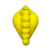 Bright yellow silicone Honeybunch grip with textured nubs and slot for bullet vibrator attachment.