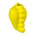 Bright yellow Honeybunch silicone grinder with contoured nubs and flat textured back for secure harness play.