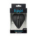 Black silicone Lippi base stimulation cushion in clear display box with blue branding and bullet vibe suggestion.