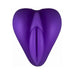 Purple silicone Lippi cushion with plump lips and a slit, designed for stimulation and as a base for strap-on dildos.