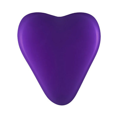 Purple silicone cushion with a smooth, contoured triangular shape for base stimulation and support.