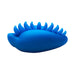Blue silicone dildo base cover with soft, curved textured tips for enhanced stimulation and secure fit.